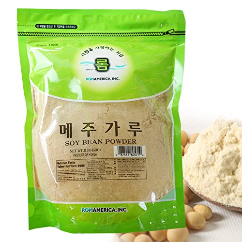 Rom America Inc. Non-Gmo Roasted Soy Bean Powder 메주가루, 1 Lb.