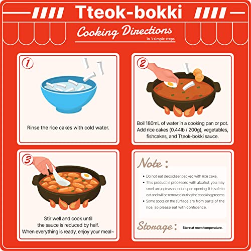 Korean Rice Cake Tteokbokki Stick, Vegan Non-GMO Gluten-Free Tte...