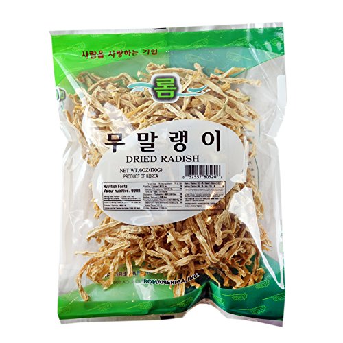 Rom America [ 6 Oz ] Dried Radish Daikon Strips 무말랭이