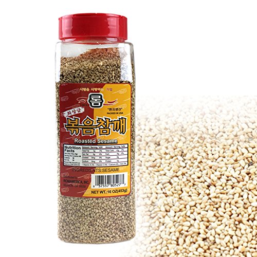 Rom America White Roasted Toasted Sesame Seeds 16 Oz 볶음참깨