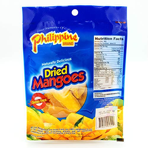 Philippines Dried Mangoes, Double Pack Snack Box, Two 3.5-Oz Dri