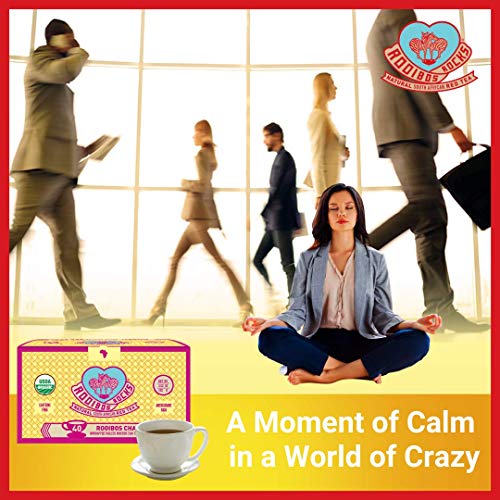 Rooibos Chai Tea Immune Support Teabags - 40 Organic Non Gmo Nat