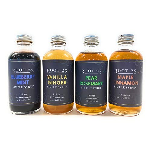 Root 23 Eclectic Cocktail Mixer Set I 4 Oz Bottles 4-Pack I As