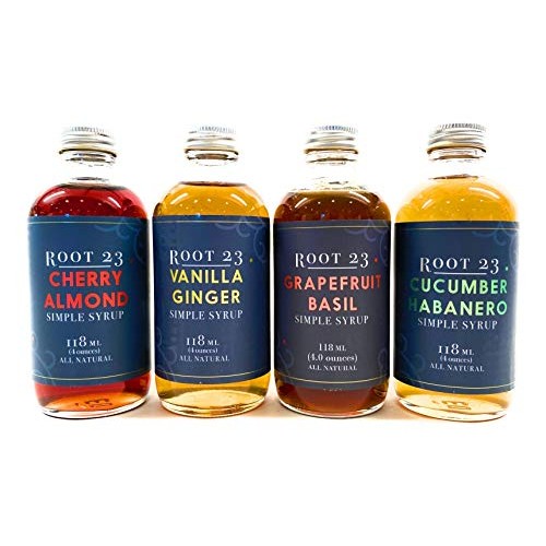 Root 23 Happy Hour Cocktail Mixer Set I 4 Oz Bottles 4-Pack I