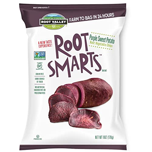 Root Smarts Purple Sweet Potato Vegetable Chips with the perfect...