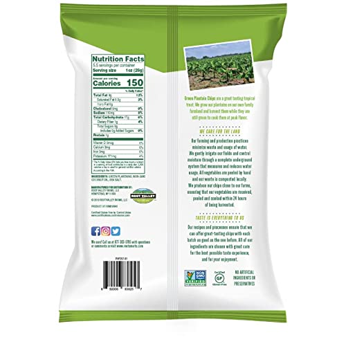 Root Smarts Tropical Green Plantain Vegetable Chips with the per...