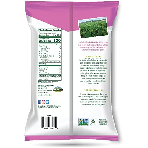 Root Smarts Tropical Taro Vegetable Chips with the perfect crunc...