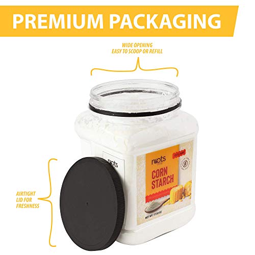 Roots Circle 100% Pure Corn Starch | 1 [17Oz] Airtight Container