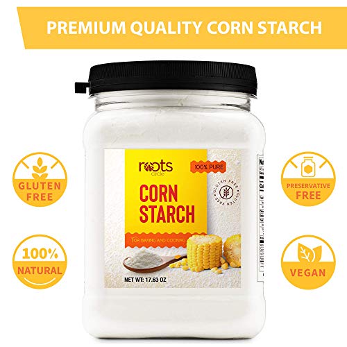 Roots Circle 100% Pure Corn Starch | 1 [17Oz] Airtight Container