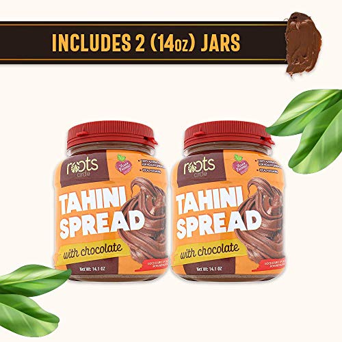 Roots Circle Chocolate Sesame Tahini Spread | Pack Of 2 [14Oz] J