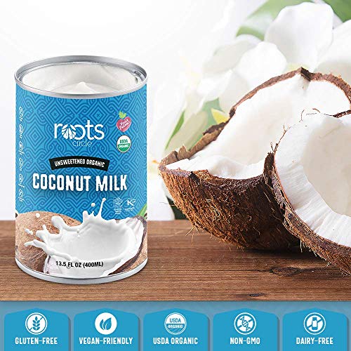 Roots Circle Unsweetened Usda Organic Coconut Milk 3 Pack Of 13O