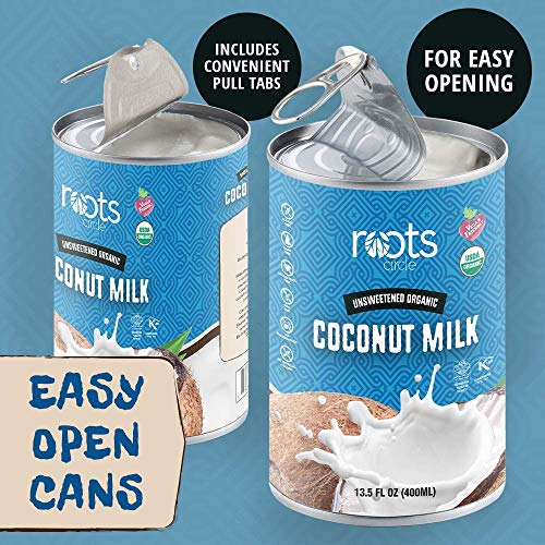 Roots Circle Unsweetened Usda Organic Coconut Milk 3 Pack Of 13O