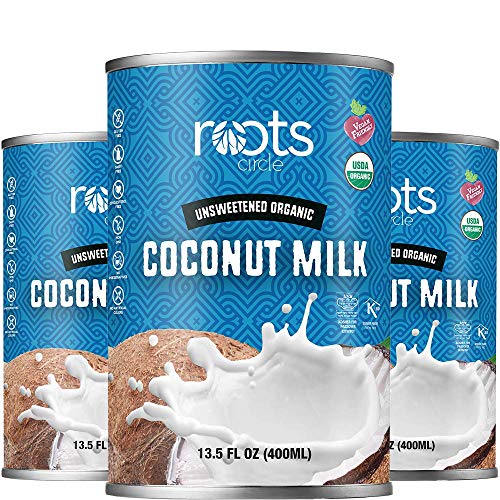 Roots Circle Unsweetened Usda Organic Coconut Milk 3 Pack Of 13O