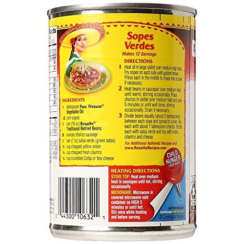 Refried Beans Regular By Rosarita, 16 Oz