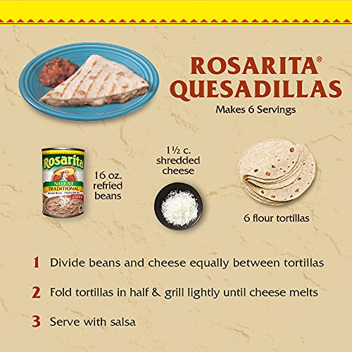 Rosarita No Fat Traditional Refried Beans, 16 Oz