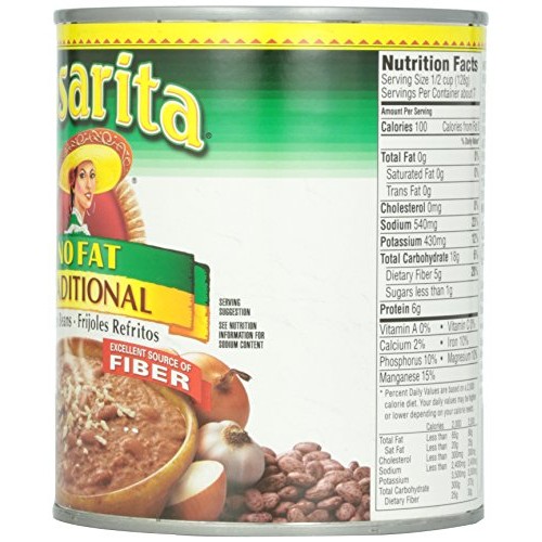 Rosarita No Fat Traditional Refried Beans, 30 Oz