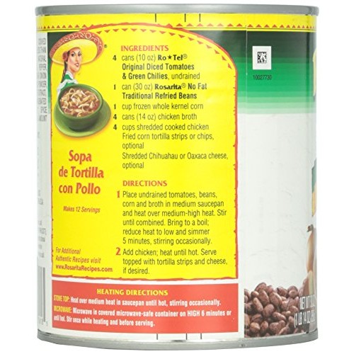 Rosarita No Fat Traditional Refried Beans, 30 Oz