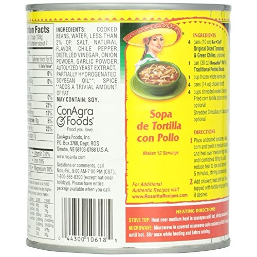 Rosarita No Fat Traditional Refried Beans, 30 Oz