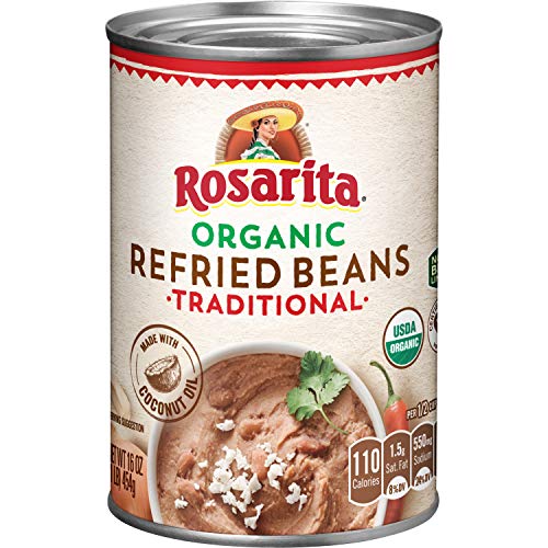 Rosarita Organic Refried Beans, 16 Oz. Pack Of 12