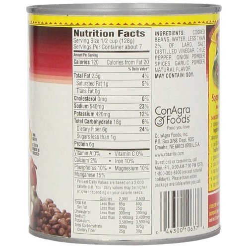 Rosarita Traditional Refried Beans, 30 Oz