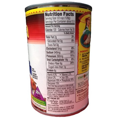 Rosarita Vegetarian Refried Beans 3 Pack 3- 16 Oz Cans For A T