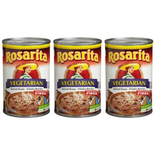 Rosarita Vegetarian Refried Beans 3 Pack 3- 16 Oz Cans For A T