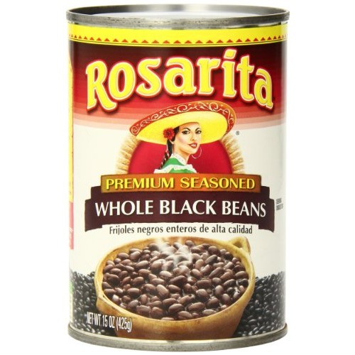 Rosarita Whole Black Beans, 15 Oz, 12 Pack