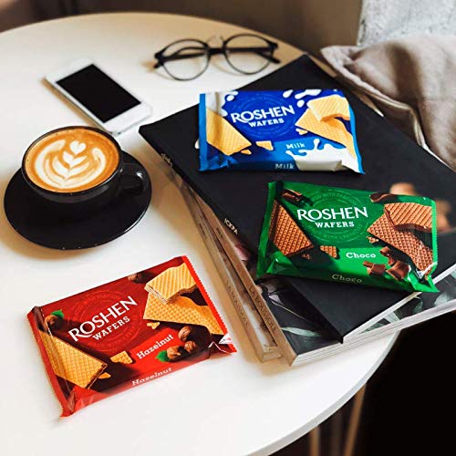 Wafers 216Gr/7.61Oz Case Of 11, Mix Of 3: Chocolate, Hazelnut