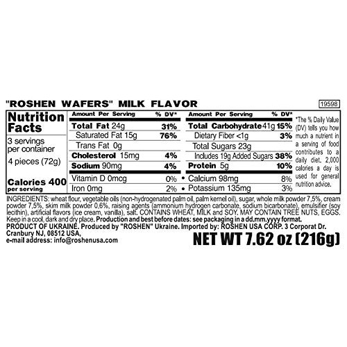 Wafers 216Gr/7.61Oz Case Of 11, Mix Of 3: Chocolate, Hazelnut