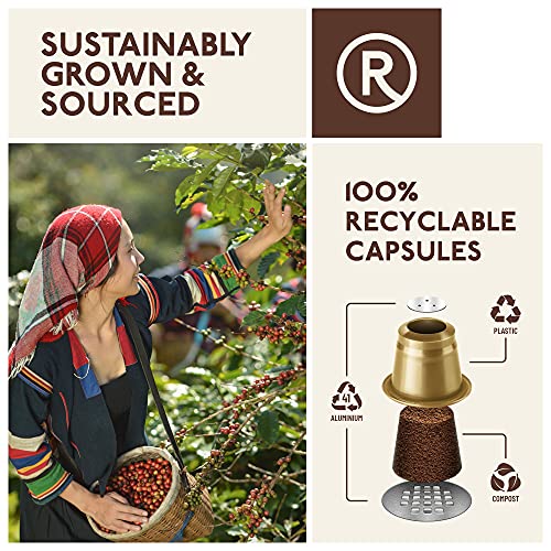 Rosso Coffee Capsules For Nespresso Original Machine - 60 Gourme