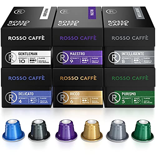 Rosso Coffee Capsules For Nespresso Original Machine - 60 Gourme