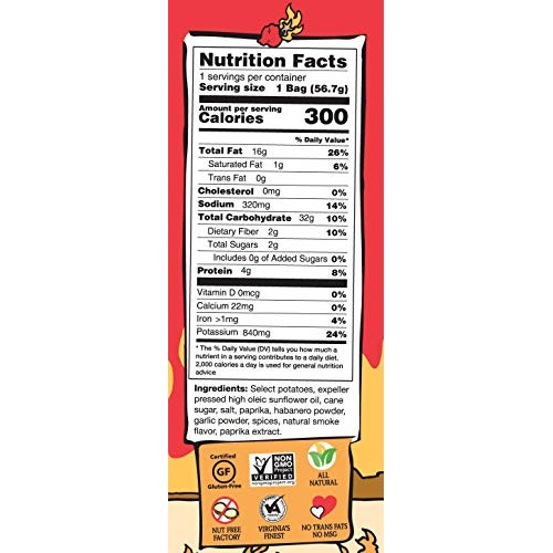 Route 11 Potato Chips : Mama Zumas Revenge 30 Bags 2 Oz Each