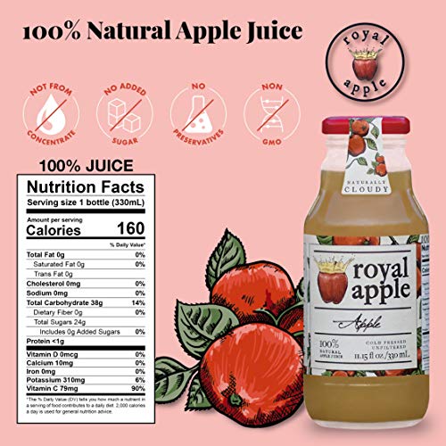 Royal Apple Pure Premium 100% Natural Apple Juice | No Sugar Add