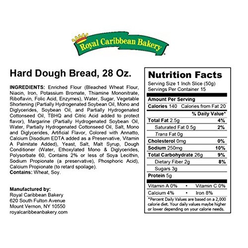 Jamaican Hard Dough Bread Small 28 Oz. 3 Packs