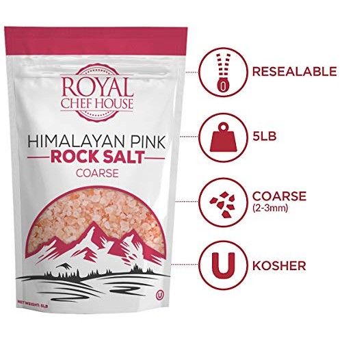 Himalayan Pink Salt 5 Lbs Coarse Grain Bulk Bag - Hymalain Pure