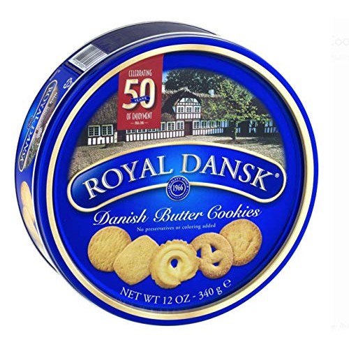 Royal Dansk 81997 Danish Butter Cookies Pack Of 2, Blue Flat D