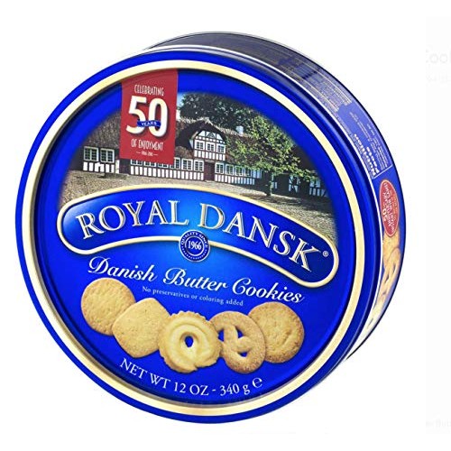 Royal Dansk 81997 Danish Butter Cookies Pack Of 2, Blue Flat D