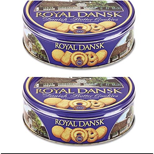 Royal Dansk 81997 Danish Butter Cookies Pack Of 2, Blue Flat D