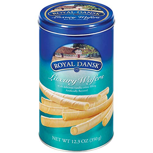 Royal Dansk Luxruy Wafers Vanilla Creme Filled 12.3Oz Canister