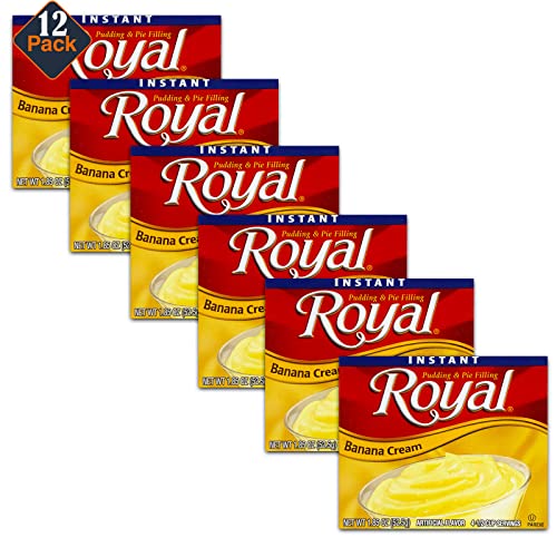 Royal Desserts Royal Banana Cream Instant Pudding Bulk Pack - 12...