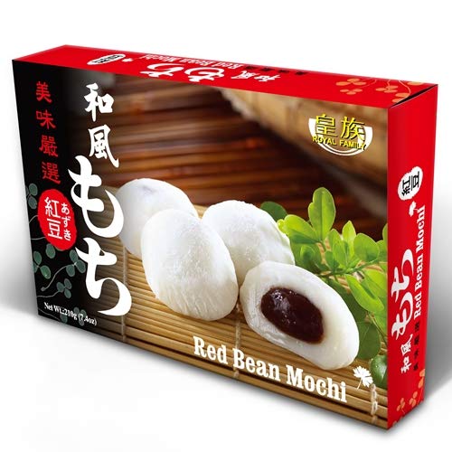 Royal Family Japanese Rice Cake Mochi Daifuku Red Bean, 7.4 Ounce