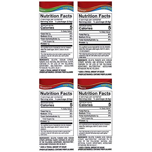 Royal Gelatin Sugar Free Variety Pack Of 12 | 3 Box Each - Straw