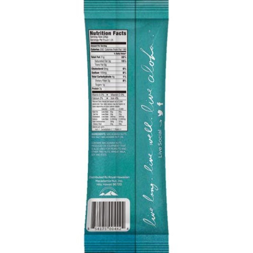 Royal Hawaiian Macadamia Nuts Roasted Salted--Snack Pack Sea Sa