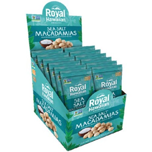 Royal Hawaiian Macadamia Nuts Roasted Salted--Snack Pack Sea Sa