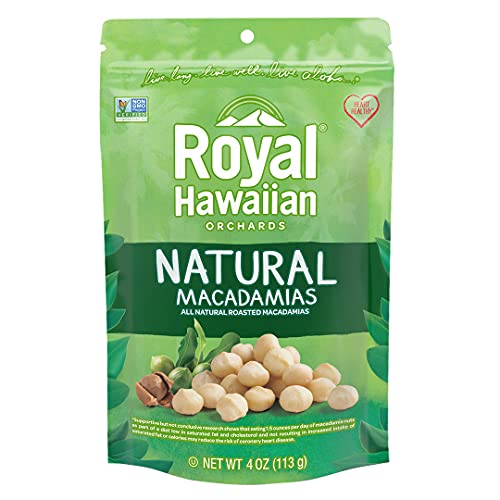 Royal Hawaiian Orchards Macadamia Nuts, Natural, 4 Oz Pack Of 6