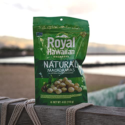 Royal Hawaiian Orchards Macadamia Nuts, Natural, 4 Oz Pack Of 6