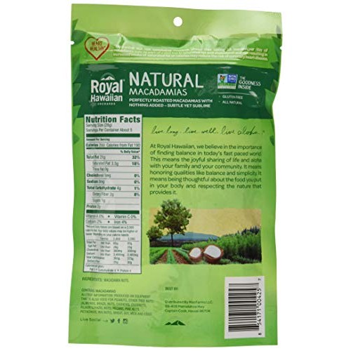 Royal Hawaiian Orchards Macadamias Natural Roasted, 4 Ounce