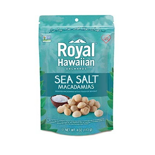 Royal Hawaiian Orchards Macadamias, Sea Salt, 4 Ounce Pack Of 6