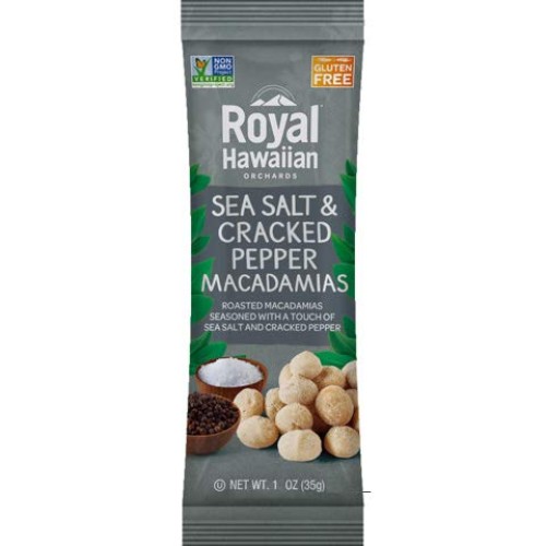 Royal Hawaiian Roasted Macadamia Nuts--Snack Pack Sea Salt &Amp; Cr