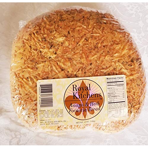 Asiago &Amp; Herb Focaccia 3 Pack Of Individually Wrapped 12 Oz Flat